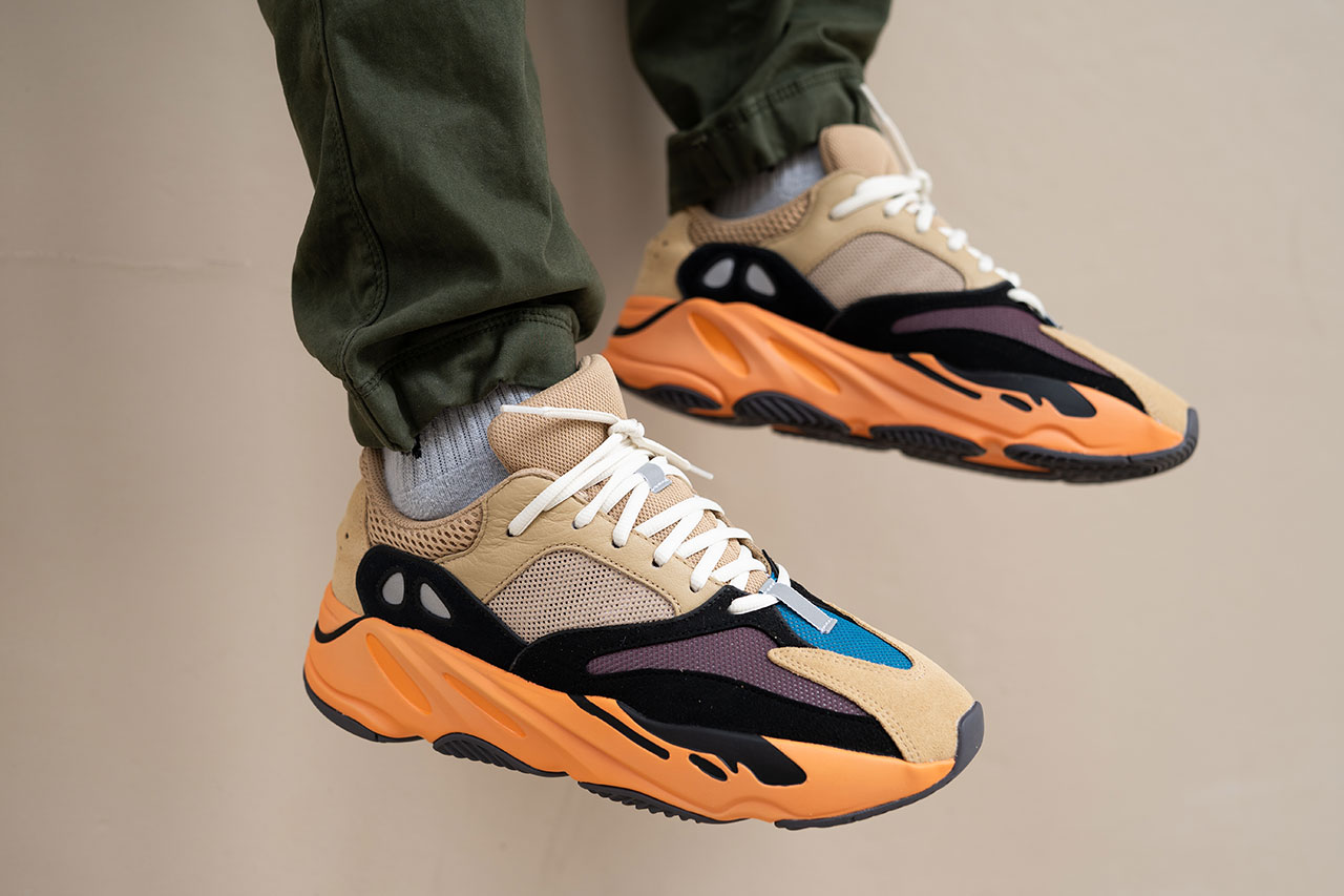 Yeezy Boost 700 'Enflame Amber', Yeezy Boost 700 MVN 'Bright Cyan